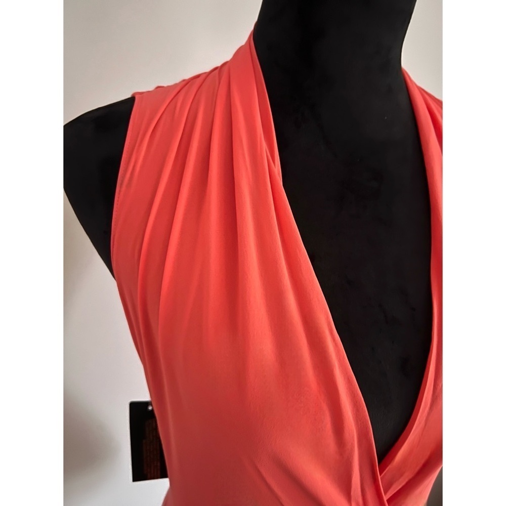 Bebe- Elegant Coral Bora Bora Wrap Bodysuit 233771 (XS) NWT - Picture 4 of 5